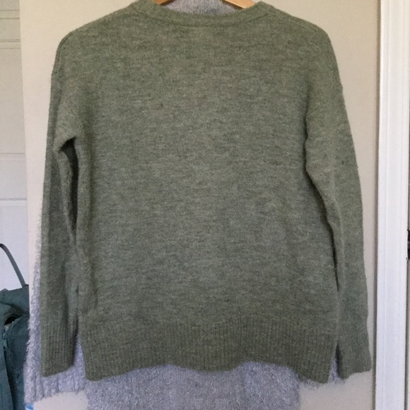 TWO Extra Small H&M Sweaters: Gray Turtleneck and Mint Green Crewneck NWOT - Picture 8 of 8